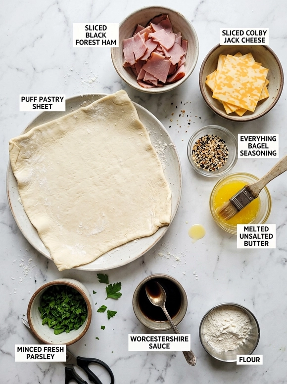 Easy Ham and Cheese Pinwheels - 1