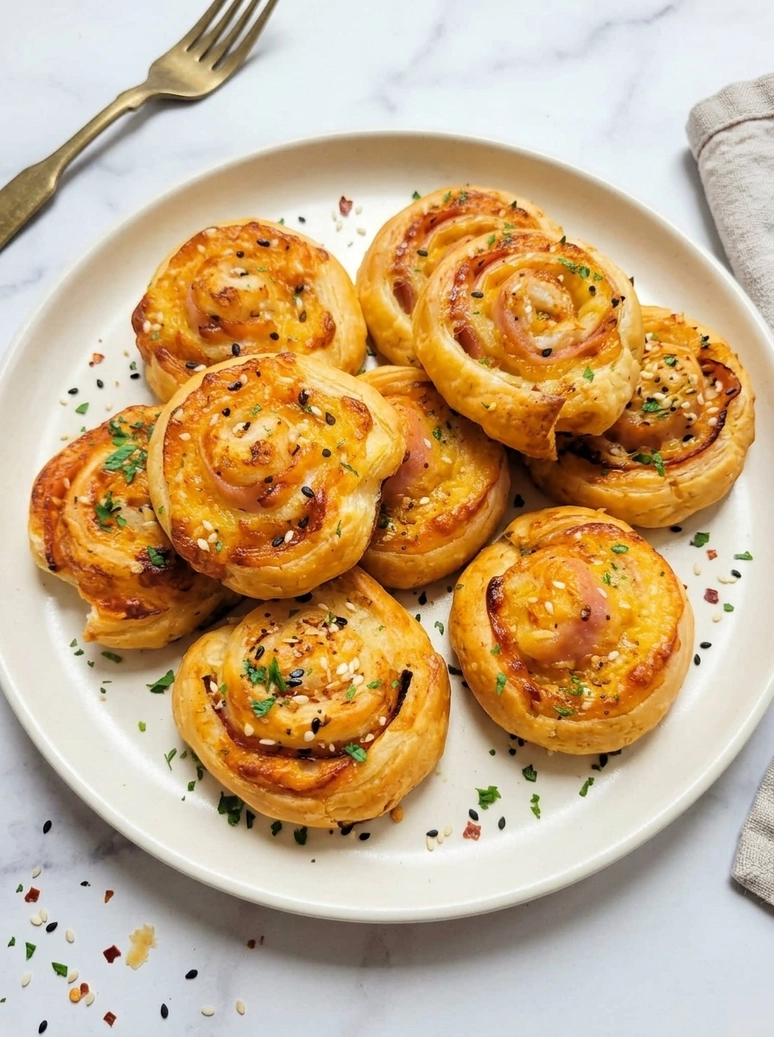 Easy Ham and Cheese Pinwheels - 1
