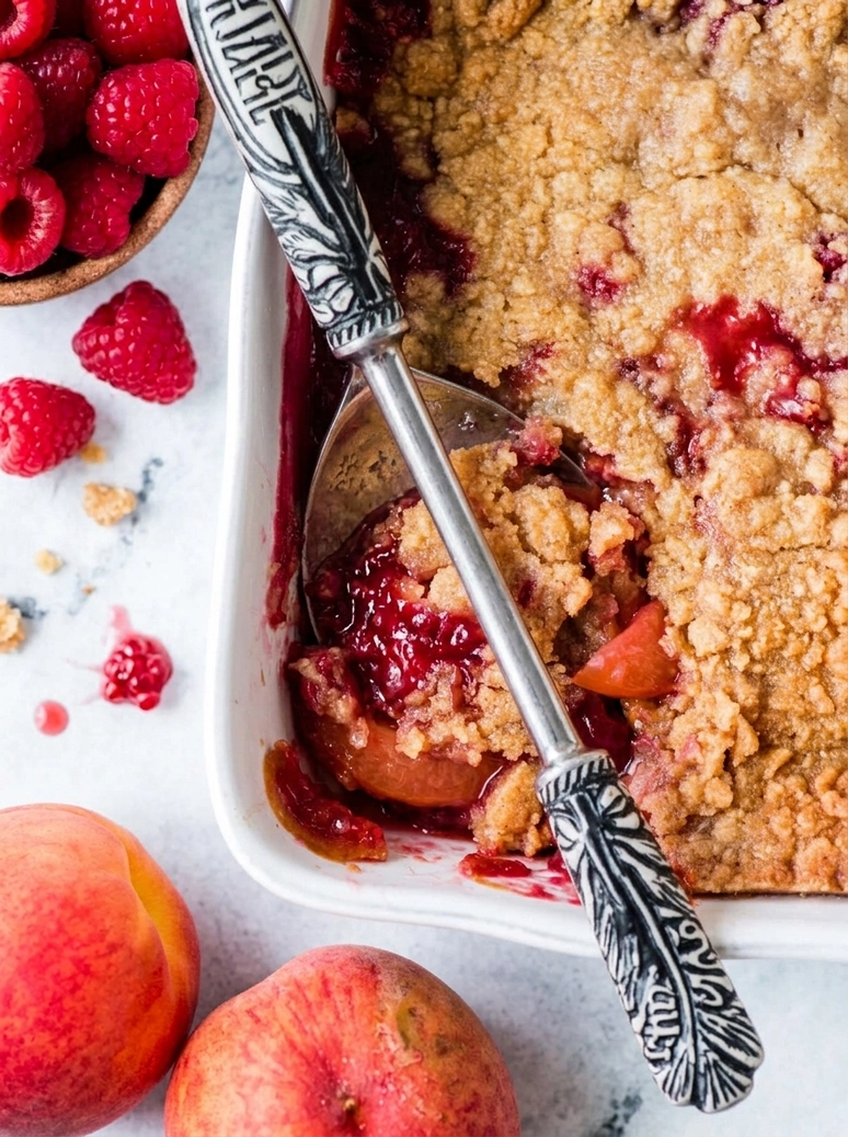 Easy Raspberry Peach Crisp Recipe - 1