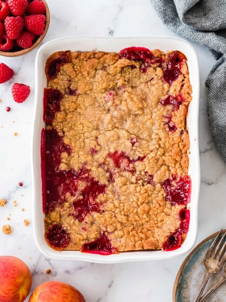 Easy Raspberry Peach Crisp Recipe - 2