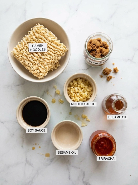 Easy Sesame Garlic Ramen Noodles - 1