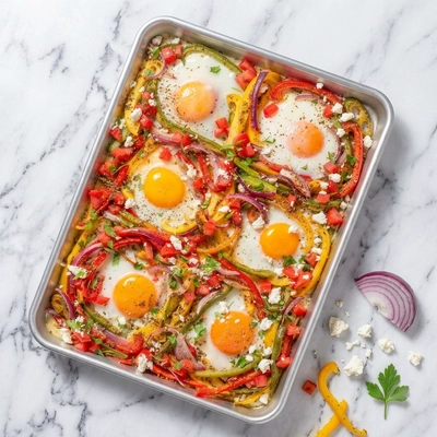 Easy Sheet Pan Eggs with Vegetables