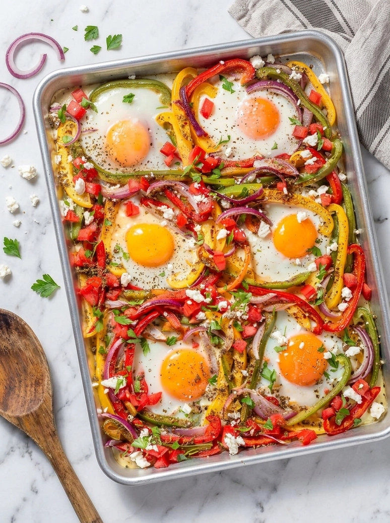 Easy Sheet Pan Eggs with Vegetables - 1
