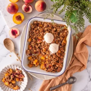 Easy Vegan Peach Crisp Recipe
