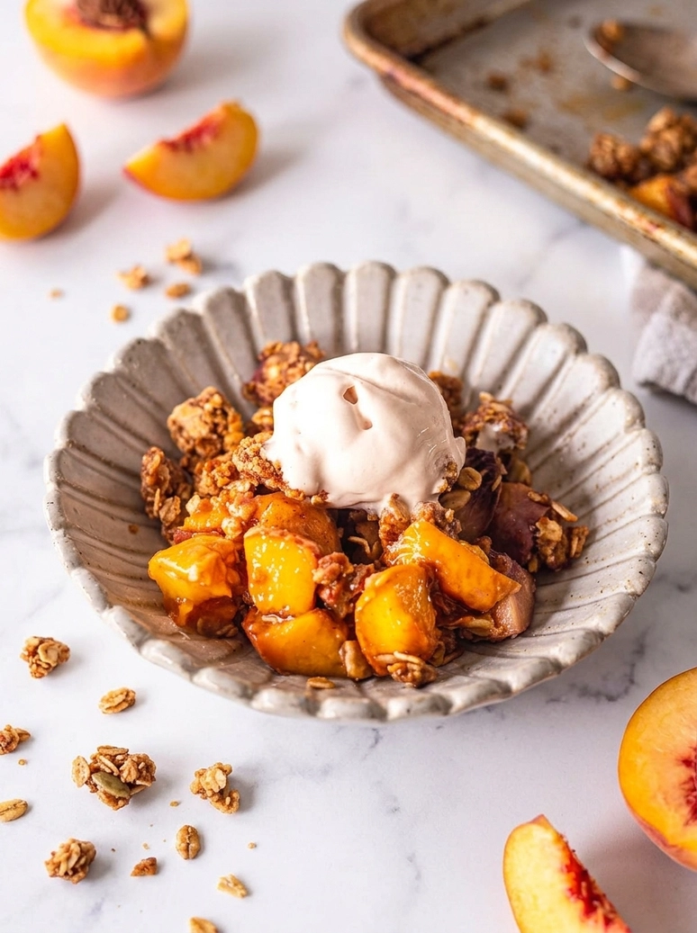 Easy Vegan Peach Crisp Recipe - 2