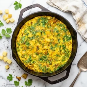 Fluffy Herby Potato Frittata
