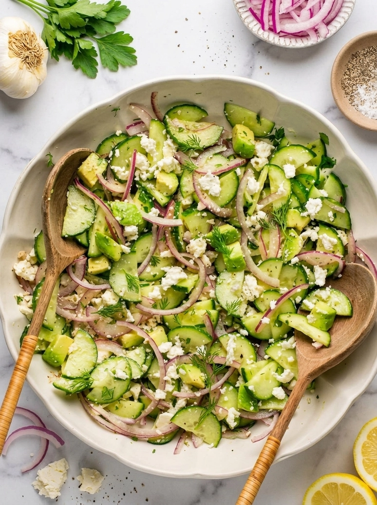 Fresh Cucumber Feta Salad Recipe - 2