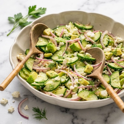Fresh Cucumber Feta Salad Recipe