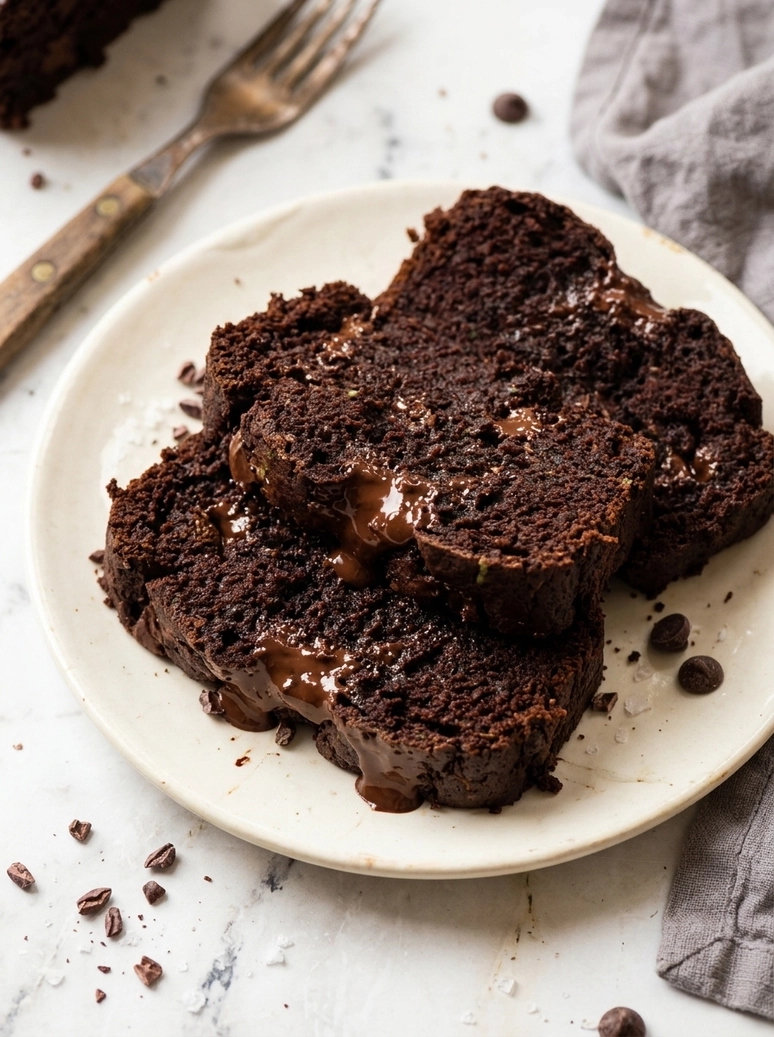 Fudgy Chocolate Zucchini Bread - 2