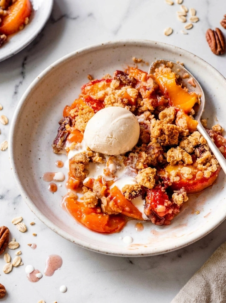 Gluten-Free Fresh Peach Crisp Recipe - 1