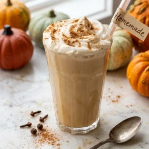 Homemade pumpkin spice frappuccino