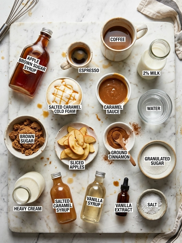 Iced Caramel Apple Cream Latte - 1