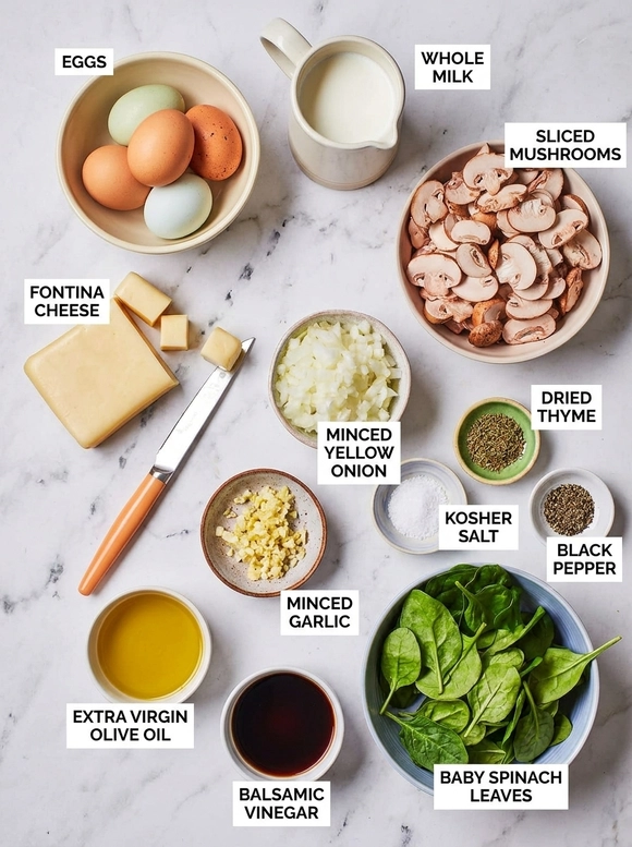 Mushroom Spinach Crustless Quiche Recipe - 1