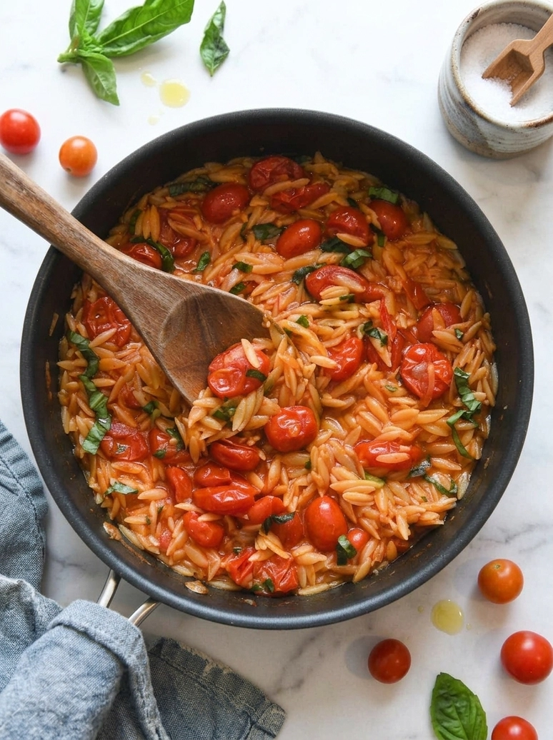 One Pot Orzo with Cherry Tomatoes - 1