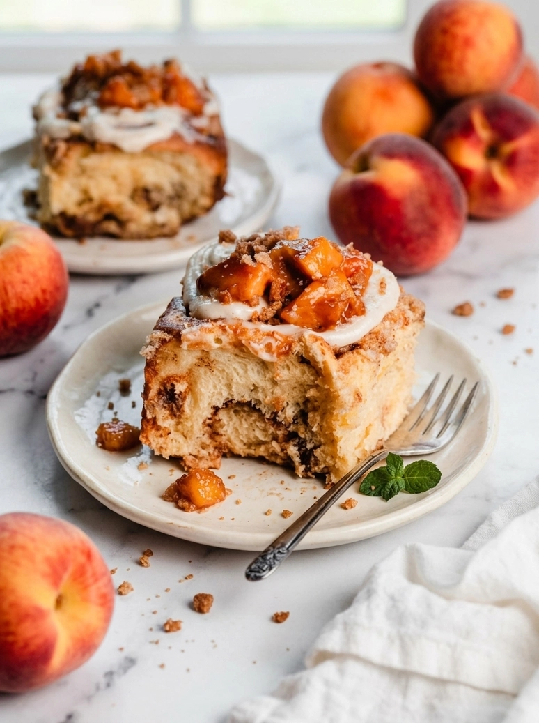 Peach Cobbler Cinnamon Rolls Recipe - 2