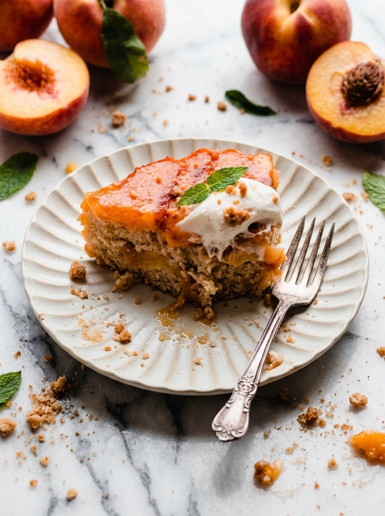 Peach Cobbler Upside Down Cake - 1