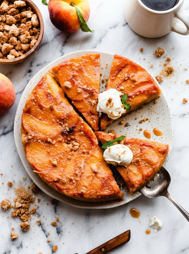 Peach Cobbler Upside Down Cake - 2