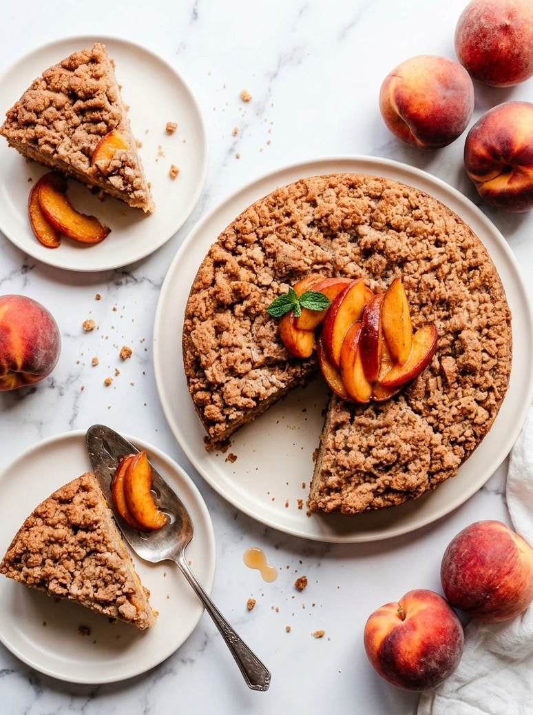 Peach Coffee Cake with Crumb Topping - 1