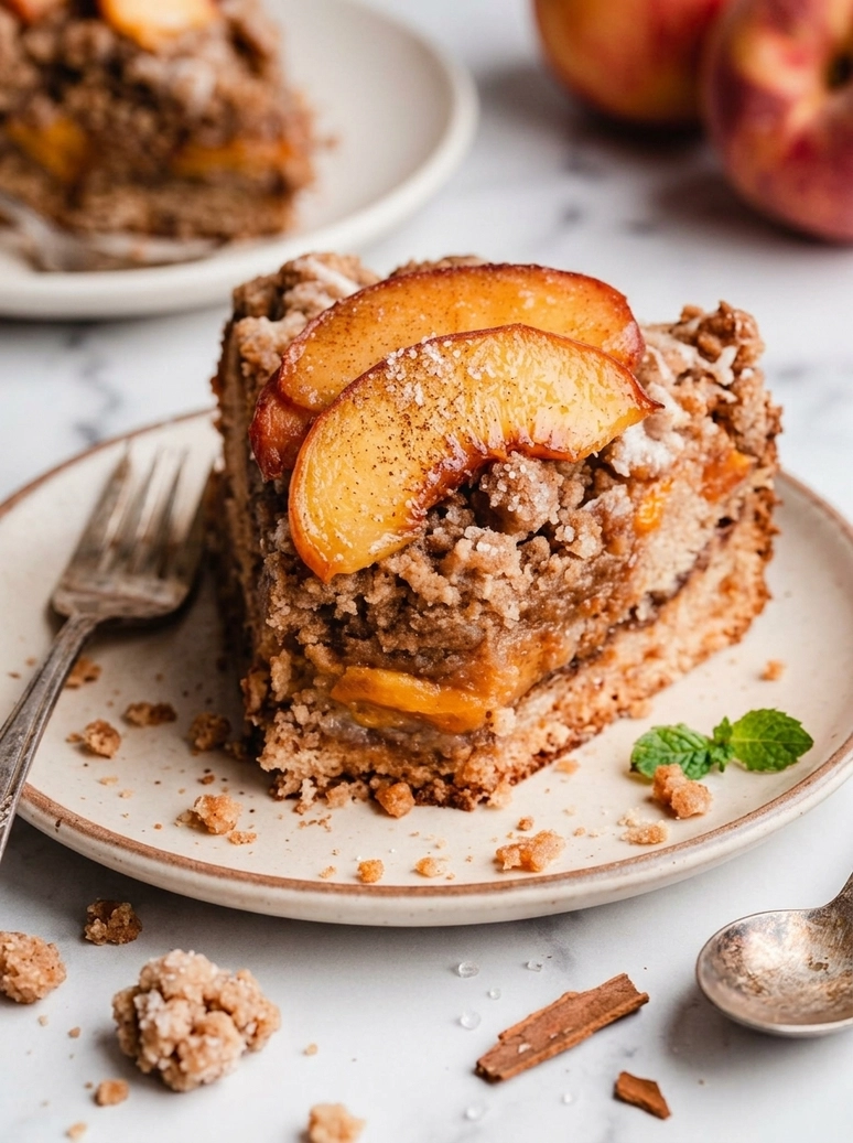 Peach Coffee Cake with Crumb Topping - 2