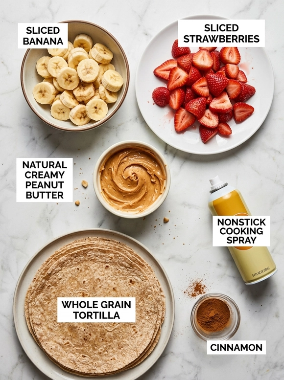 Peanut Butter Strawberry Banana Quesadilla - 1