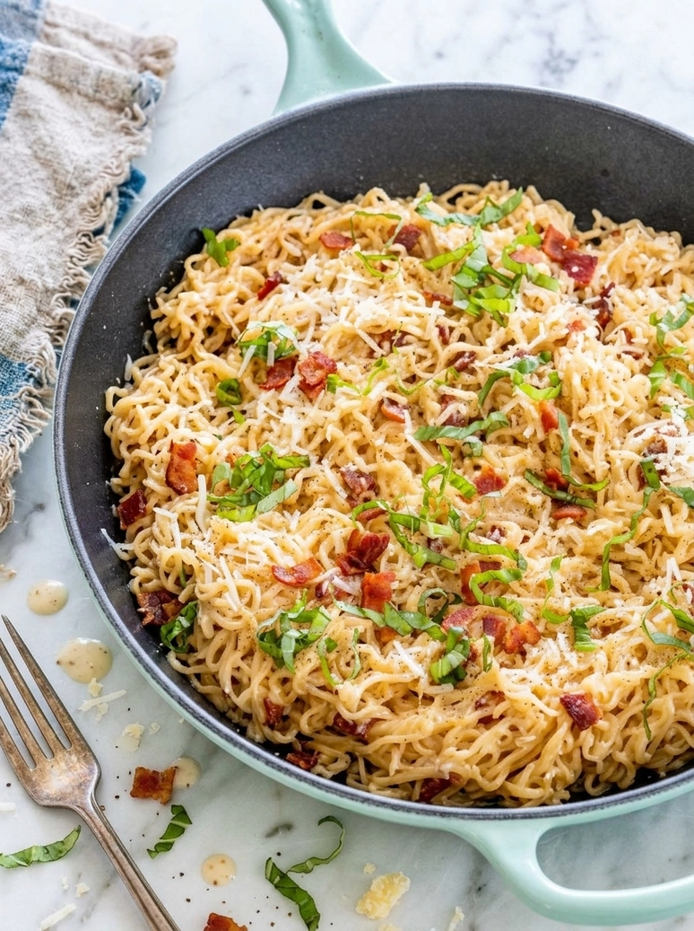 Quick Ramen Carbonara Recipe - 1