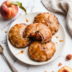 salted caramel peach hand pies