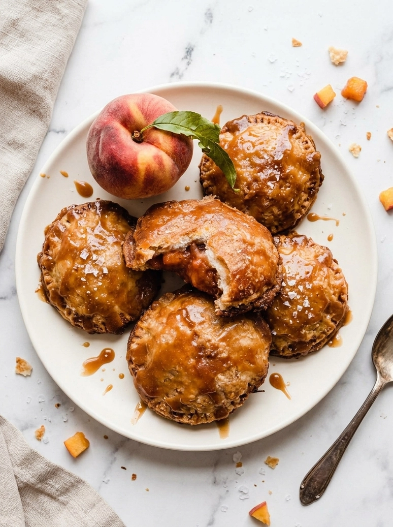 salted caramel peach hand pies - 1