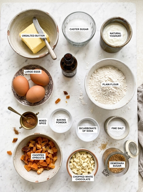 Spicy Apricot Muffins with White Chocolate - 1