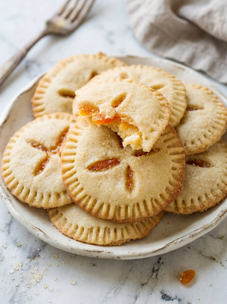 Sweet Apricot Sugar Cookie Pies - 1
