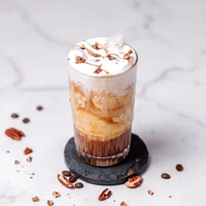 Sweet Iced Pecan Crunch Latte