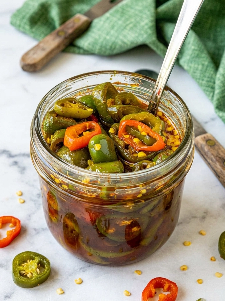 Sweet Spicy Candied Jalapenos - 1