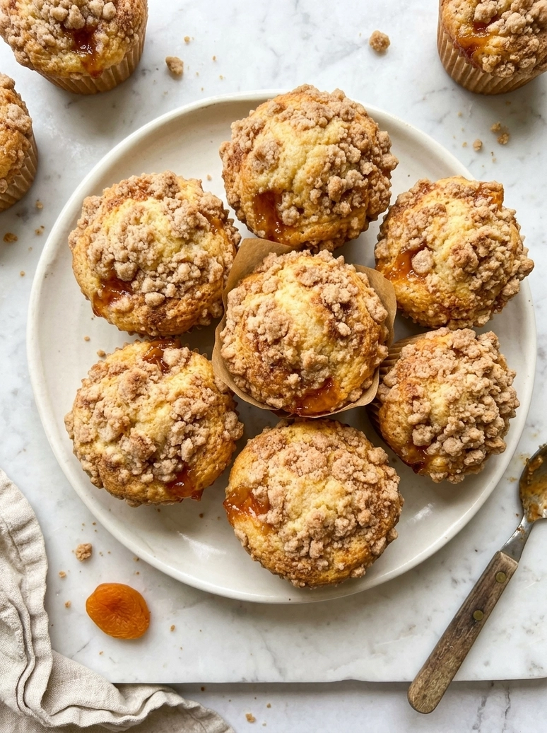 Tall Apricot Streusel Muffins - 1