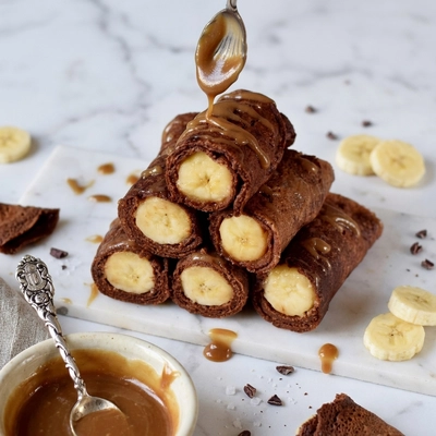 Vegan Banana Chocolate Crepes Recipe