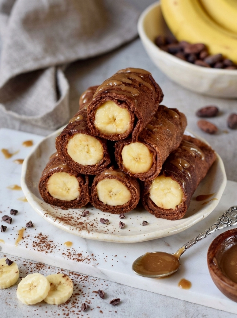 Vegan Banana Chocolate Crepes Recipe - 1