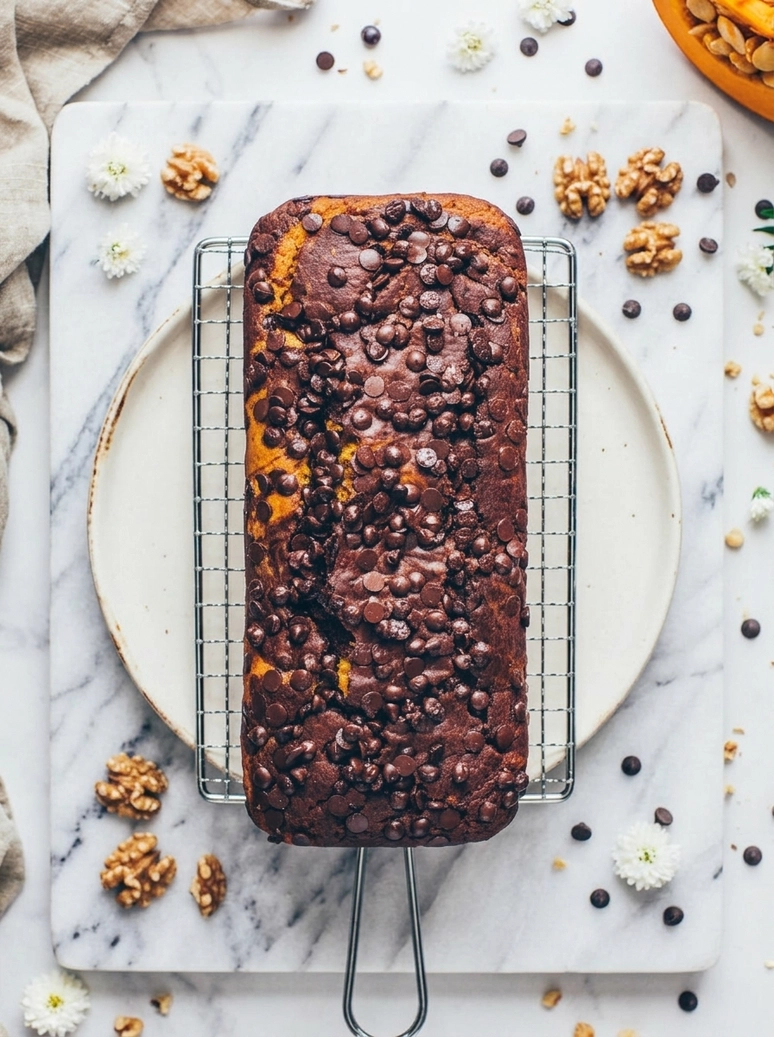 Vegan Chocolate Pumpkin Bread Recipe - 2