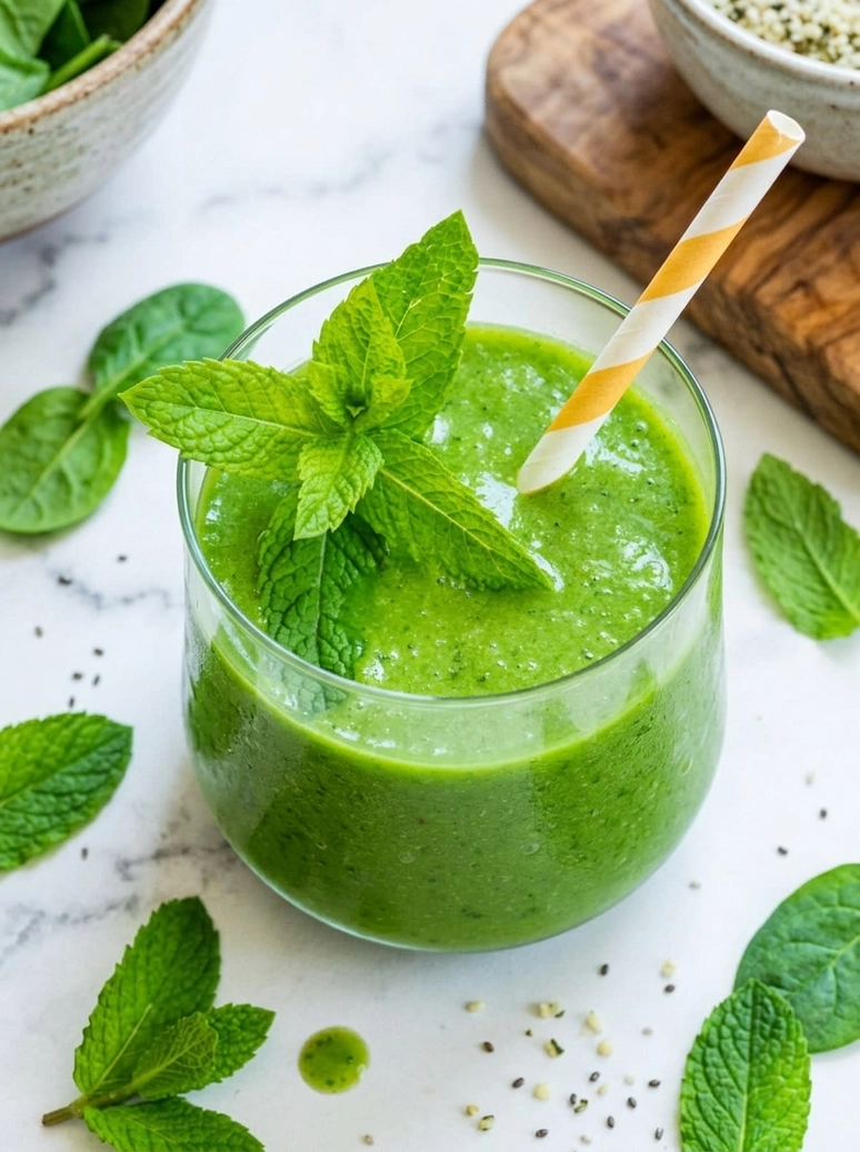 Vegan Green Smoothie with Mint - 1
