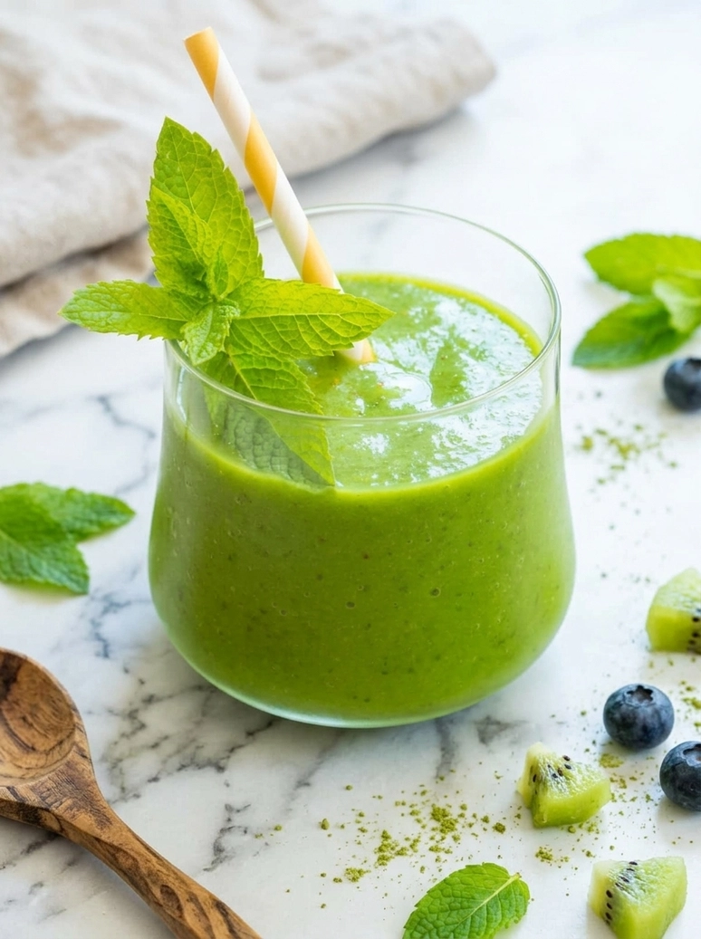 Vegan Green Smoothie with Mint - 2