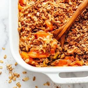 Warm Ginger Peach Crisp Delight