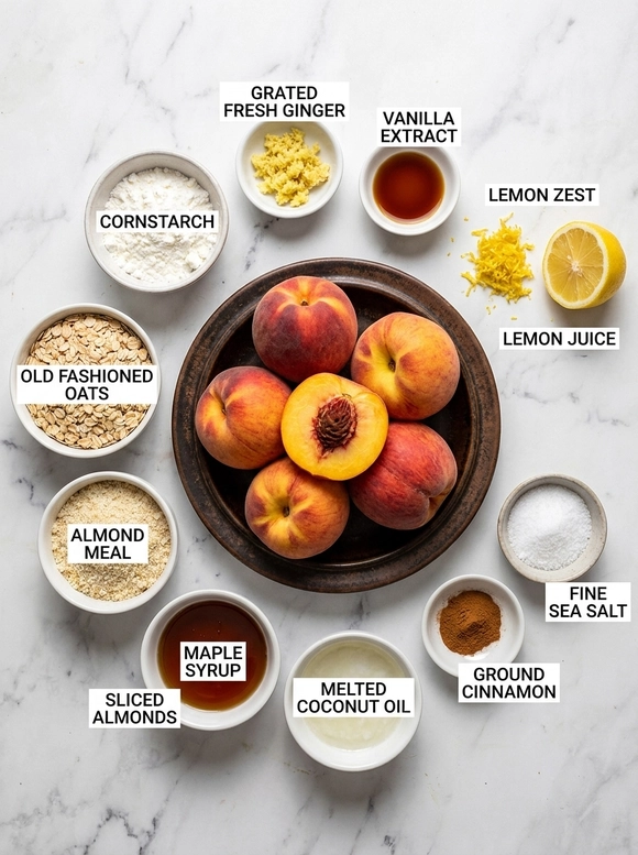 Warm Ginger Peach Crisp Delight - 1