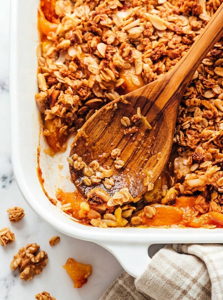 Warm Ginger Peach Crisp Delight - 1